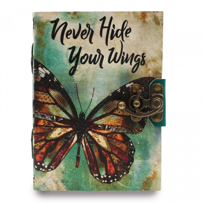 Δερμάτινο Σημειωματάριο Never Hide Your Wings Σημειωματάρια - Τετράδια